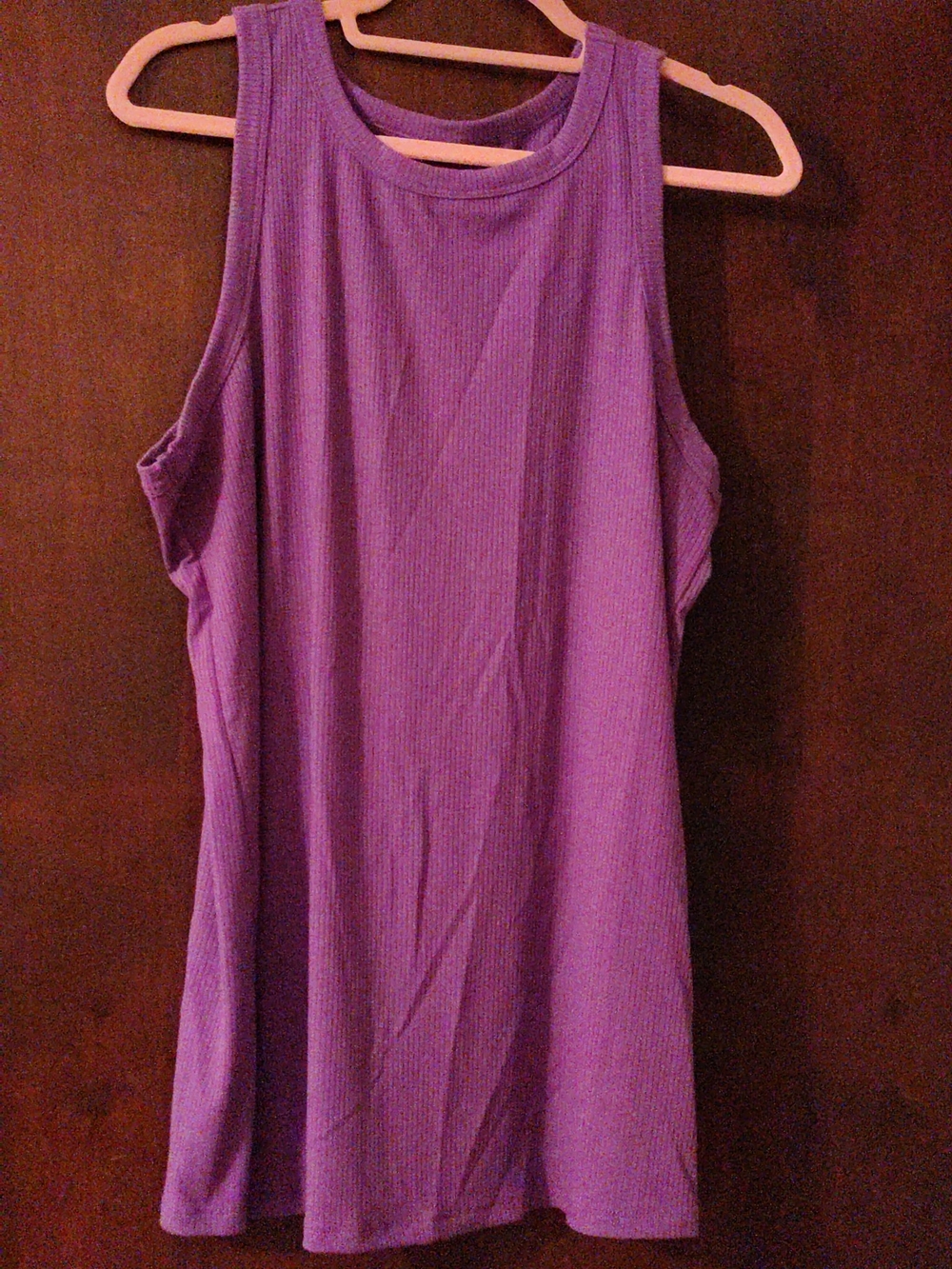torrid Purple Ribbed Crew Tank